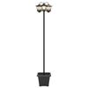 vidaXL Lampă solară de exterior with LED Bulb Negru