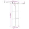 vidaXL Ușă glisantă cu set feronerie neagră 76x205cm sticlă securizată