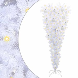 vidaXL Brad de Crăciun artificial cu 150 LED Alb 120 cm PVC și Oțel