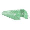 vidaXL Seră cu cadru din oțel, verde, 48 m&sup2;, 16x3x2 m