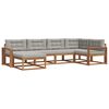 vidaXL Set de canapele de exterior 6 pcs Natural și gri deschis