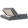 vidaXL Pat cu saltea și spațiu de depozitare Gri &icirc;nchis 180 x 200 cm