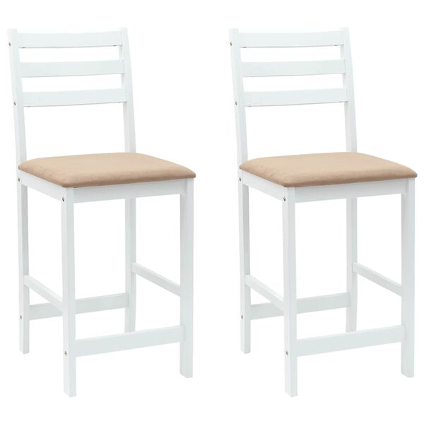 vidaXL Scaune de dining 2 pcs Alb 40 x 47,5 x 99,5 cm