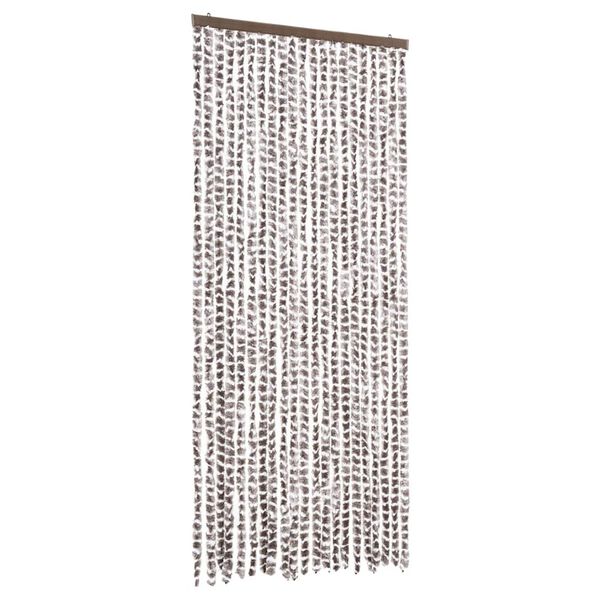 vidaXL Perdea pentru insecte, gri taupe și alb, 90 x 220 cm, chenille