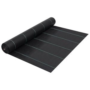 vidaXL Membrană antiburuieni & antirădăcini, negru, 1x10 m, PP