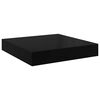 vidaXL Rafturi de perete 4 buc. negru extralucios 23x23,5x3,8 cm, MDF