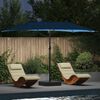 vidaXL Parasol de Grădină Albastru azur 385 x 209 x 244 cm Poliester