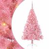 vidaXL Pom de Crăciun artificial pre-iluminat Roz 150 cm PVC