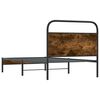 vidaXL Cadru de pat fără saltea 90x200cm Stejar fumuriu lemn prelucrat