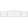 vidaXL Coșuri gabion arcuite 4 buc, 400x30x80/100 cm, fier galvanizat