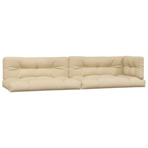 vidaXL Perne de paleți, 5 buc., bej, material textil