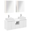 vidaXL Set dulap baie 5 pcs Alb Lemn prelucrat