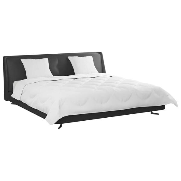 vidaXL Set de Pături cu pernă 3 pcs Alb Microfibră și Pene de Rață