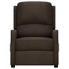 vidaXL Fotoliu de masaj electric, maro închis, material textil