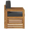 vidaXL Set de canapele de exterior cu pernă natural 71 x 63 x 73 cm