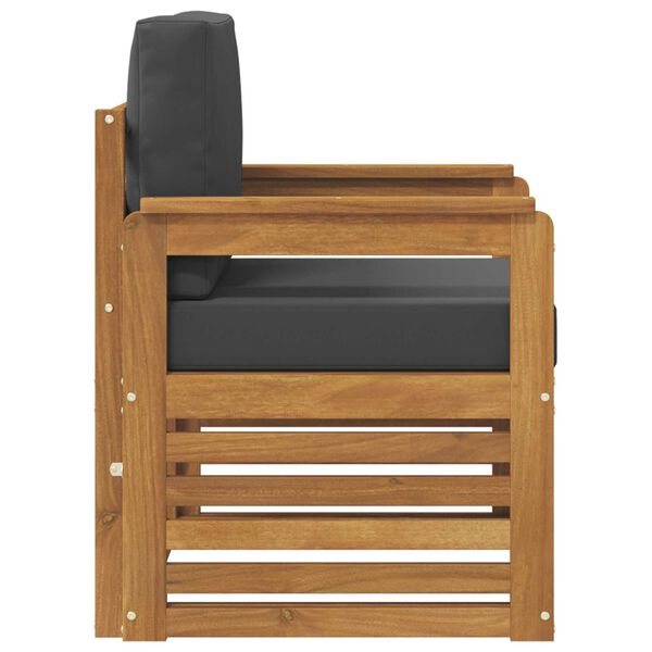 vidaXL Set de canapele de exterior cu pernă natural 71 x 63 x 73 cm