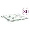 vidaXL Perne de scaun, model frunze, 2 buc., 50x50x3 cm, textil