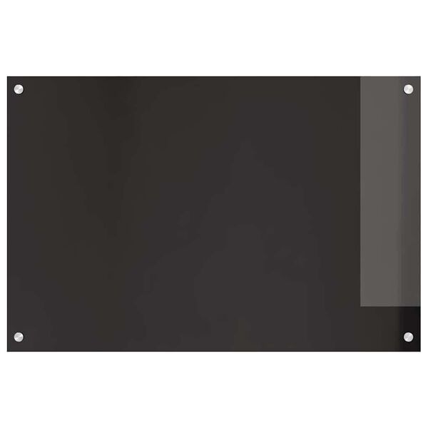 vidaXL Spate de bucătărie 2 pcs Negru 90 x 60 cm sticlă securizată