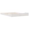 vidaXL Cadru de pat Alb 150 x 200 cm Lemn de pin masiv