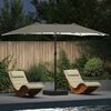 vidaXL Parasol de Grădină Nisip și Antracit 385 x 209 x 244 cm