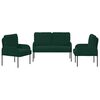 vidaXL Seturi de canapele 3 pcs Verde &icirc;nchis 115 x 56 x 80 cm placaj