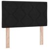 vidaXL Pat cu arcuri cu pernă cu headboard Negru 80 x 200 cm țesătură