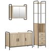 vidaXL Set dulap baie 3 buc. Stejar Sonoma 40 x 36 x 200,5 cm