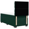 vidaXL Pat box spring cu saltea, verde &icirc;nchis, 90x190 cm, catifea