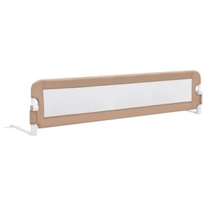 vidaXL Balustradă protecție pat copii, gri taupe, 180x42 cm, poliester