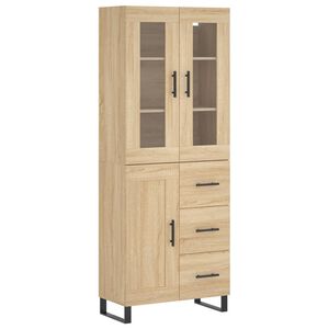 vidaXL Dulap &icirc;nalt, stejar sonoma, 69,5x34x180 cm, lemn compozit