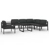 vidaXL Set mobilier de grădină cu perne, 7 piese, antracit, aluminiu