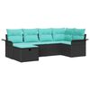 vidaXL Set de canapele pentru grădină cu pernă 6 pcs Rattan poli
