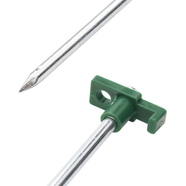 vidaXL Țăruși de cort, 12 buc., 25 cm, 7 mm, oțel galvanizat și PP