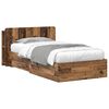 vidaXL Cadru de pat cu depozitare cu headboard Lemn vechi 80 x 200 cm