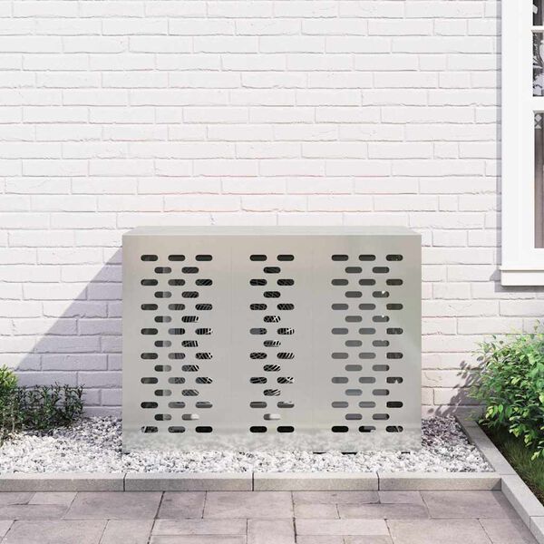 vidaXL Husă pentru aer condiționat Argintiu 110 x 50 x 80 cm