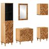 vidaXL Set dulap baie cu sertar Pe perete 5 pcs Lemn de mango solid