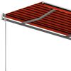 vidaXL Copertină autonomă retractabil manual portocaliu/maro 400x300cm