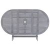 vidaXL Set mobilier de grădină, 7 piese, gri, lemn masiv de acacia