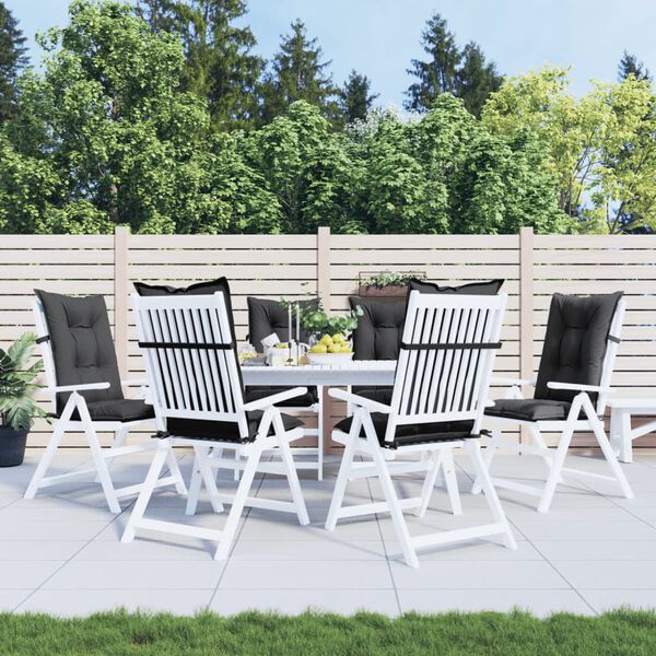 vidaXL Perne scaun cu spătar &icirc;nalt, 6 buc. antracit 120x50x7 cm textil