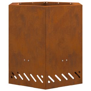 vidaXL Focar Fără Fum Maro 48 x 48 x 51 cm Oțel