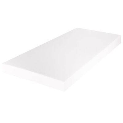 vidaXL Pat de zi cu saltea, alb, 90x200 cm, metal
