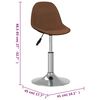 vidaXL Scaune de bucătărie pivotante, 2 buc., maro, material textil