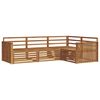 vidaXL Set de canapele de exterior 4 pcs natural Lemn Solid de Acacia