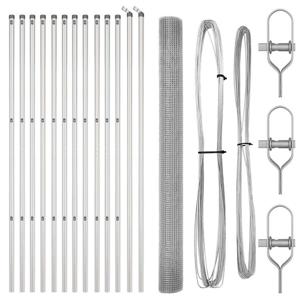 vidaXL St&acirc;lp de gard. Argintiu 25 x 1,5 m (12 x 12 mm plasă) Oțel