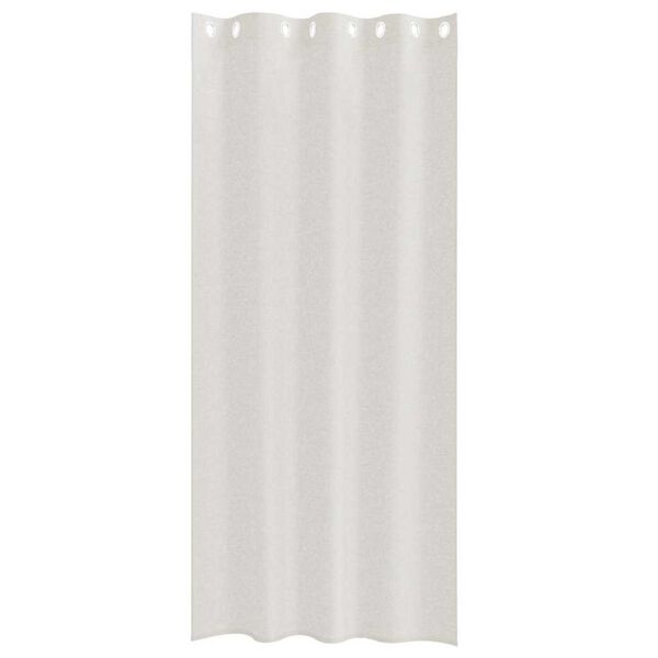 vidaXL Cortină din Voile cu perdele 2 pcs Crem 260 x 140 cm Poliester
