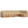 vidaXL Set de canapele de exterior cu pernă 5 pcs Natural și Bej