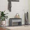vidaXL Bancă pentru hol cu pernă Gri Sonoma 63 x 38 x 40 cm