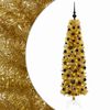 vidaXL Pom de Crăciun artificial subțire cu globuri 180 cm 300 LED-uri