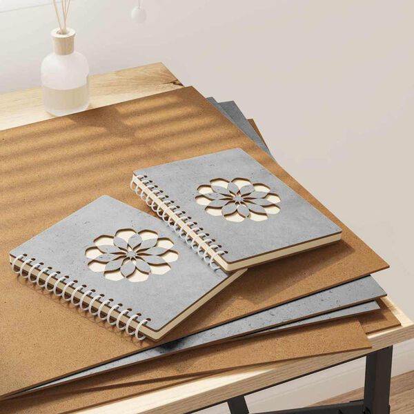 vidaXL Panouri de decor 12 pcs Gri beton 40 x 60 x 0.3 cm