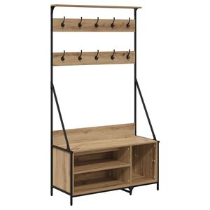 vidaXL Suport pentru H&acirc;rtie Stejar Artizanal 100 x 41 x 184 cm